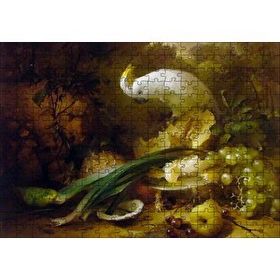 Cakapuzzle Beyaz Papağan ve Taze Meyveler Mdf 255 Parça Puzzle