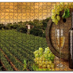Cakapuzzle Beyaz Şarap Bağı Mdf 120 Parça Puzzle