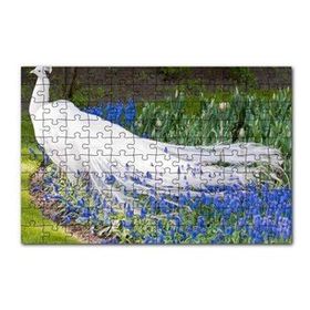 Cakapuzzle Beyaz Tavus Kuşu Görseli 120 Parça Ahşap Puzzle