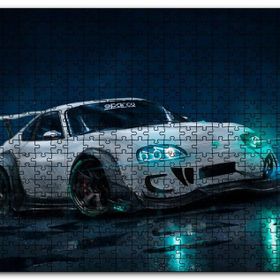 Cakapuzzle Beyaz Toyota Supra Drift Mdf 1000 Parça Puzzle
