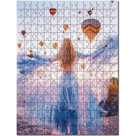 Cakapuzzle Beyaz Tül Elbiseli Kadın Sıcak Hava Balon 1000 Parça Puzzle
