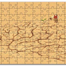 Cakapuzzle Beyne Bir Düşünce Ekmek ve Yeşertmek Mdf 120 Parça Puzzle