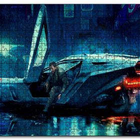 Cakapuzzle Bıçak Sırtı Ryan Gosling ve Aracı Görsel Mdf 255 Parça Puzzle