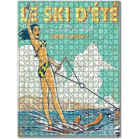 Cakapuzzle Bikinili Kadın Sörf Şovu Görseli Ahşap 1000 Parça Puzzle