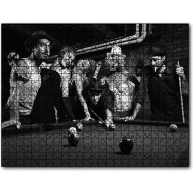 Cakapuzzle Bilardo Oyuncuları Nostalji Mdf 120 Parça Puzzle