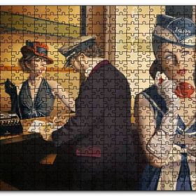 Cakapuzzle Bilet Gişesi ve Birinci Sınıf Yolcu Mdf 255 Parça Puzzle