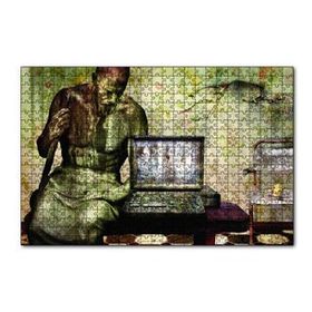 Cakapuzzle Bilgisayar Heykel Geçmiş Gelecek 120 Parça Ahşap Puzzle