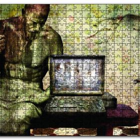 Cakapuzzle Bilgisayar Heykel Geçmiş Gelecek Mdf 120 Parça Puzzle
