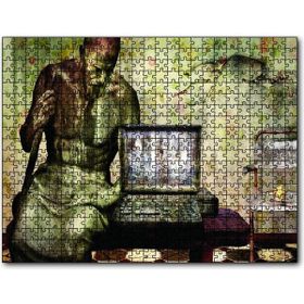 Cakapuzzle Bilgisayar Heykel Geçmiş Gelecek Mdf 120 Parça Puzzle