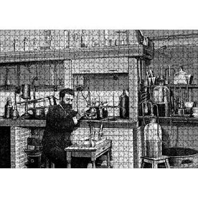 Cakapuzzle Bilim Adamı Eski Laboratuvar Deneyi 120 Parça Ahşap Puzzle