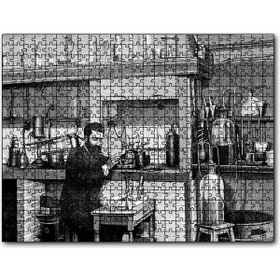 Cakapuzzle Bilim Adamı Eski Laboratuvar Deneyi Mdf 120 Parça Puzzle