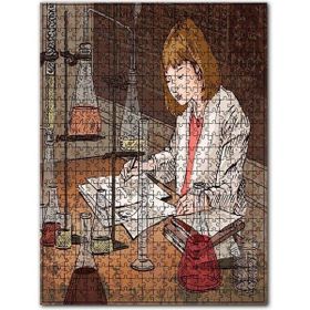 Cakapuzzle Bilim Kadını Kimya Labratuarı Deney Çalışması 120 Parça Puzzle