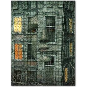 Cakapuzzle Binadaki Yüz ve Yaşam Görsel Ahşap 1000 Parça Puzzle