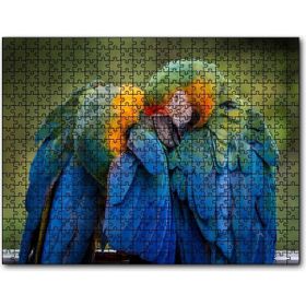 Cakapuzzle Bir Çift Mavi Macaw Papağanı Mdf 1000 Parça Puzzle