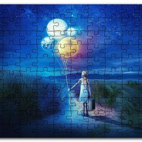 Cakapuzzle Bir Elinde Valiz Diğerinde Dünyalar Mdf 120 Parça Puzzle