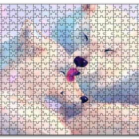 Cakapuzzle Birbirini Temizleyen Beyaz Kurtlar Çizim Mdf 120 Parça Puzzle