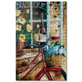 Cakapuzzle Bisiklet Sepetinde Sümbüller Ahşap 500 Parça Puzzle