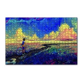 Cakapuzzle Bisikletli Çocuk 120 Parça Ahşap Puzzle