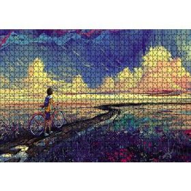 Cakapuzzle Bisikletli Çocuk 120 Parça Ahşap Puzzle