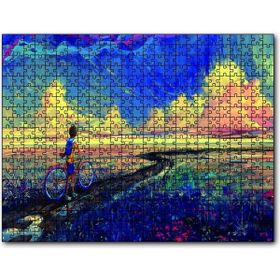 Cakapuzzle Bisikletli Çocuk 500 Parça Puzzle