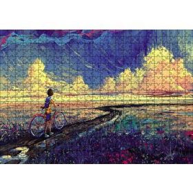 Cakapuzzle Bisikletli Çocuk 500 Parça Puzzle