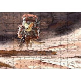 Cakapuzzle Bisikletli Gezgin Tilki 120 Parça Ahşap Puzzle