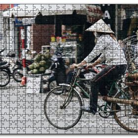 Cakapuzzle Bisikletli Uzakdoğulu Mdf 500 Parça Puzzle