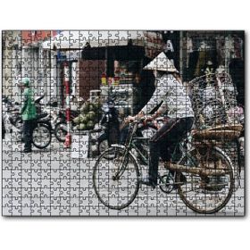 Cakapuzzle Bisikletli Uzakdoğulu Mdf 500 Parça Puzzle