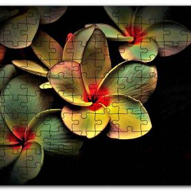 Cakapuzzle Bitkinin Dev Yaprakları Karanlık Arkaplan Mdf 120 Parça Puzzle