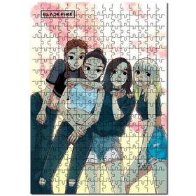 Cakapuzzle Black Pink Kore Pop Grubu Anime Çizim Mdf 1000 Parça Puzzle