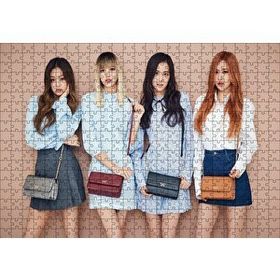 Cakapuzzle Black Pink Kore Pop Hanım Hanımcık 120 Parça Ahşap Puzzle