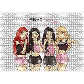 Cakapuzzle Black Pink Kore Pop Pembe Siyah Kıyafetli 120 Parça Ahşap Puzzle