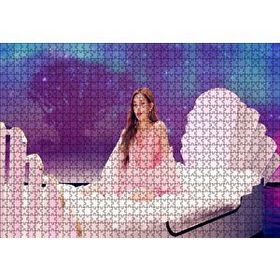 Cakapuzzle Black Pink Kore Pop Pembe Yatak 120 Parça Ahşap Puzzle