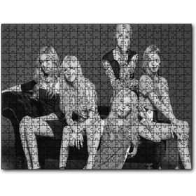 Cakapuzzle Black Pink Kore Pop Siyah Beyaz 1000 Parça Mdf Puzzle