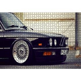 Cakapuzzle BMW E 28 Siyah Sağ Ön Detay 120 Parça Ahşap Puzzle