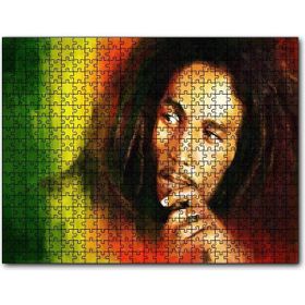 Cakapuzzle Bob Marley Renkli Portre Çizim 1000 Parça Puzzle