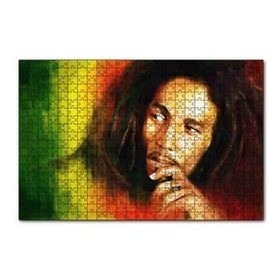 Cakapuzzle Bob Marley Renkli Portre Çizim 120 Parça Ahşap Puzzle
