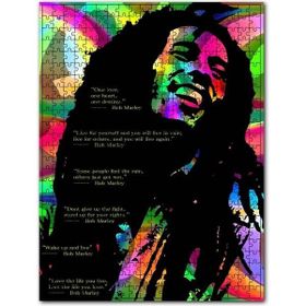 Cakapuzzle Bob Marley ve Özlü Sözleri Ahşap 255 Parça Puzzle