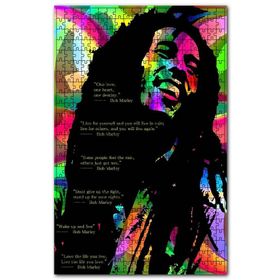 Cakapuzzle Bob Marley ve Özlü Sözleri Ahşap 500 Parça Puzzle