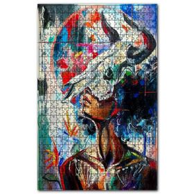 Cakapuzzle Boğa Burcu Kadın Fiğürü Görseli Ahşap 500 Parça Puzzle