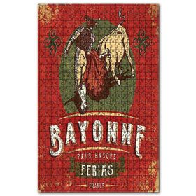 Cakapuzzle Boğa Güreşi Afişi Baskılı Görsel Ahşap 255 Parça Puzzle