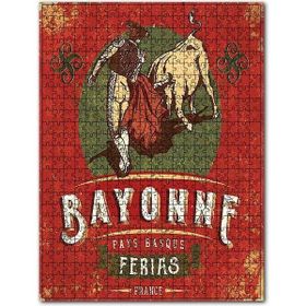 Cakapuzzle Boğa Güreşi Afişi Baskılı Görsel Ahşap 255 Parça Puzzle