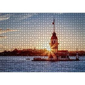Cakapuzzle Boğaz Kız Kulesi ve Günbatımı Mdf 1000 Parça Puzzle