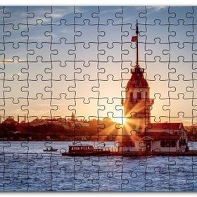 Cakapuzzle Boğaz Kız Kulesi ve Günbatımı Mdf 120 Parça Puzzle