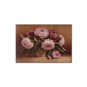 Cakapuzzle Bordo ve Pembe Çiçekler Mdf 1000 Parça Puzzle