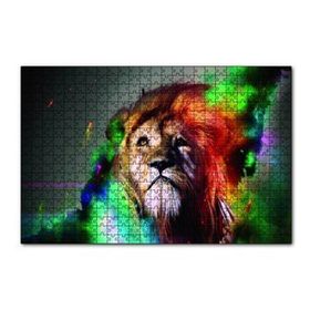 Cakapuzzle Boyalı Aslan 120 Parça Ahşap Puzzle