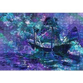 Cakapuzzle Boyama Fırtınada Yelkenli Gemi 120 Parça Ahşap Puzzle