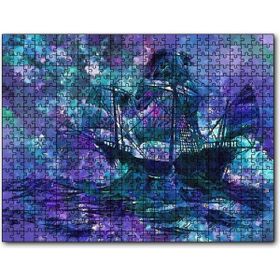Cakapuzzle Boyama Fırtınada Yelkenli Gemi Ahşap 500 Parça Puzzle