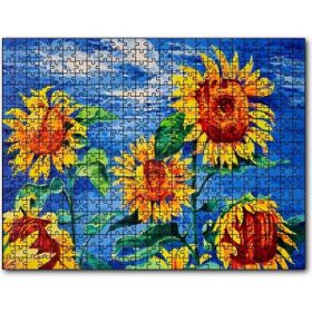 Cakapuzzle Boyama Sanatı Günebakan Görseli 500 Parça Puzzle