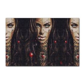 Cakapuzzle Boyun Dövme İllüstrasyonlu Kadın Görseli 120 Parça Ahşap Puzzle